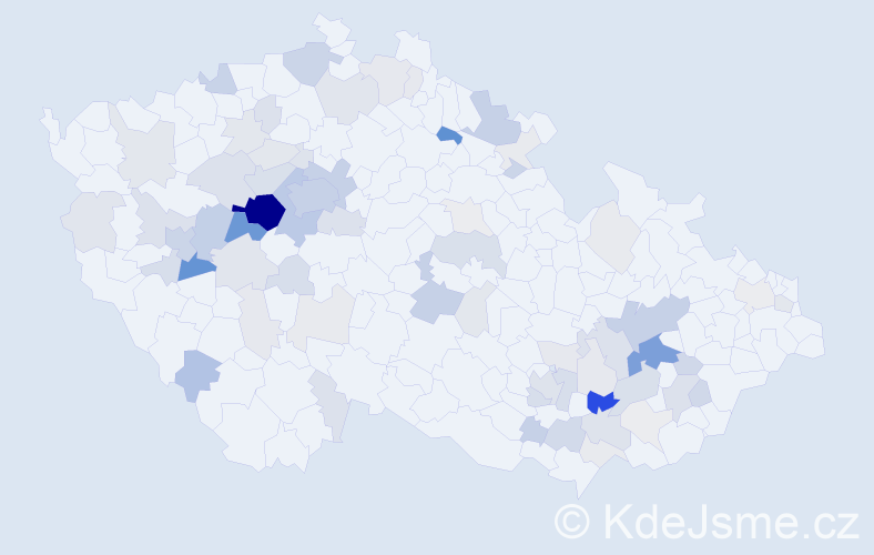 Příjmení: 'Macourková', počet výskytů 278 v celé ČR