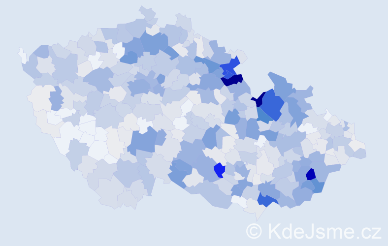 Příjmení: 'Macek', počet výskytů 3046 v celé ČR