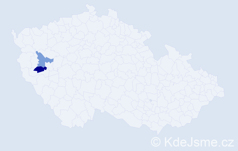 Příjmení: 'Rohrhoferová', počet výskytů 5 v celé ČR