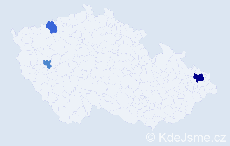 Příjmení: 'Cnotová', počet výskytů 14 v celé ČR