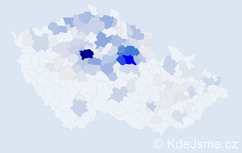 Příjmení: 'Vosáhlo', počet výskytů 534 v celé ČR