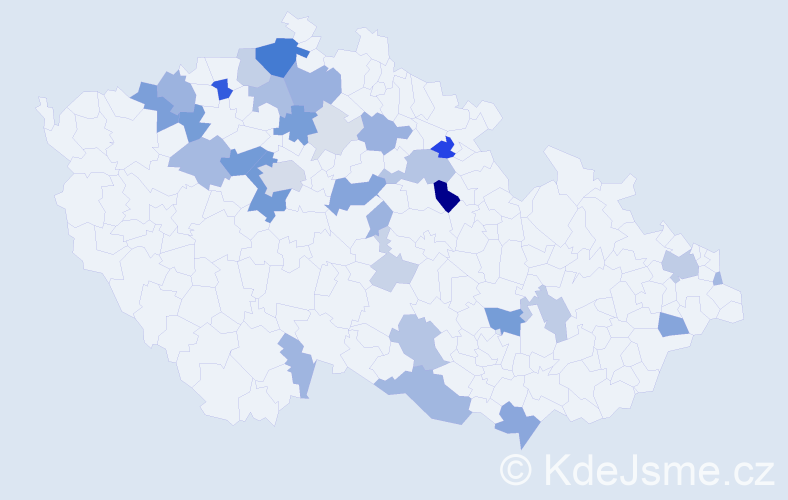 Příjmení: 'Štross', počet výskytů 97 v celé ČR