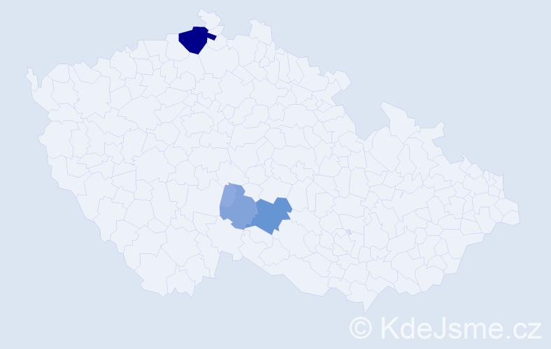 Příjmení: 'Srňánek', počet výskytů 14 v celé ČR