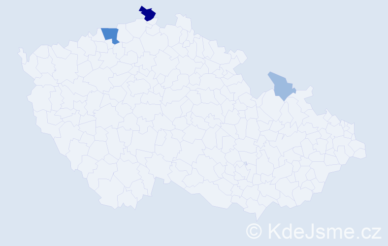 Příjmení: 'Rubanický', počet výskytů 7 v celé ČR
