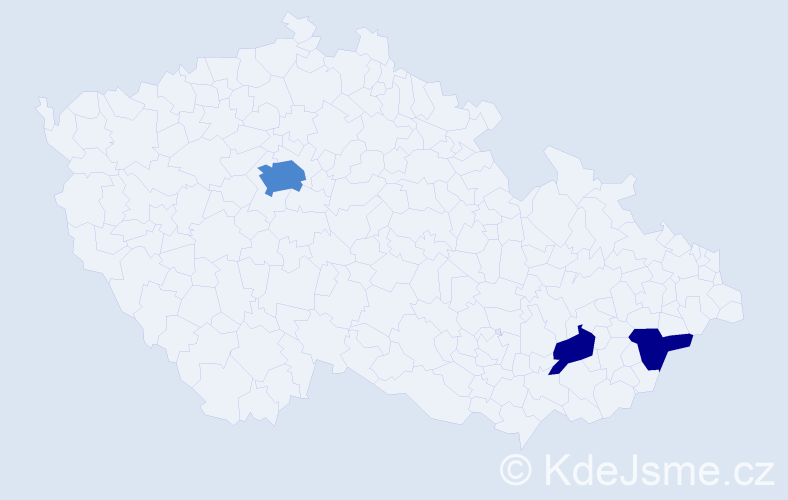 Příjmení: 'Gyureková', počet výskytů 7 v celé ČR