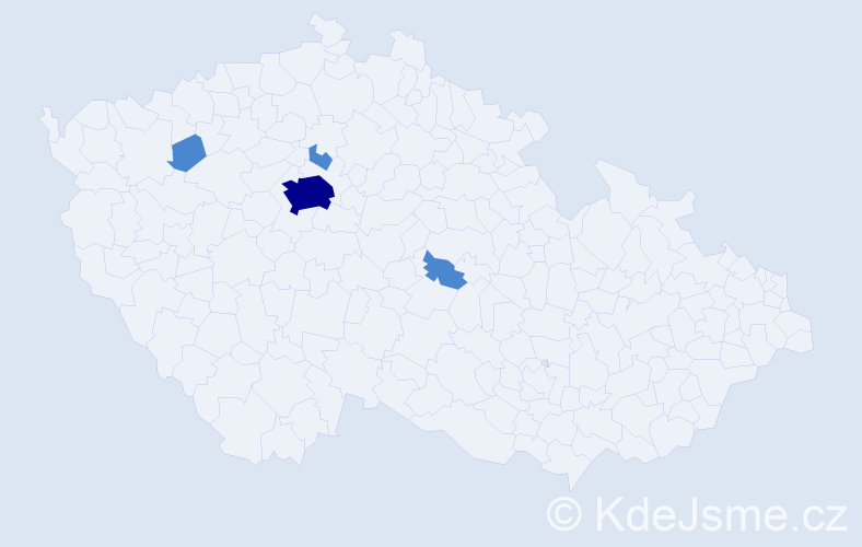Příjmení: 'Mateková', počet výskytů 6 v celé ČR