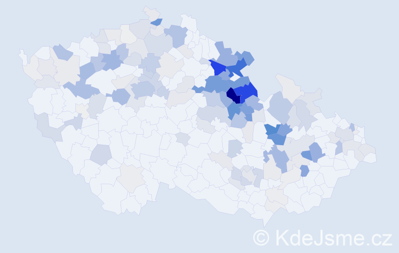 Příjmení: 'Škopová', počet výskytů 639 v celé ČR