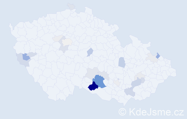 Příjmení: 'Buličková', počet výskytů 72 v celé ČR