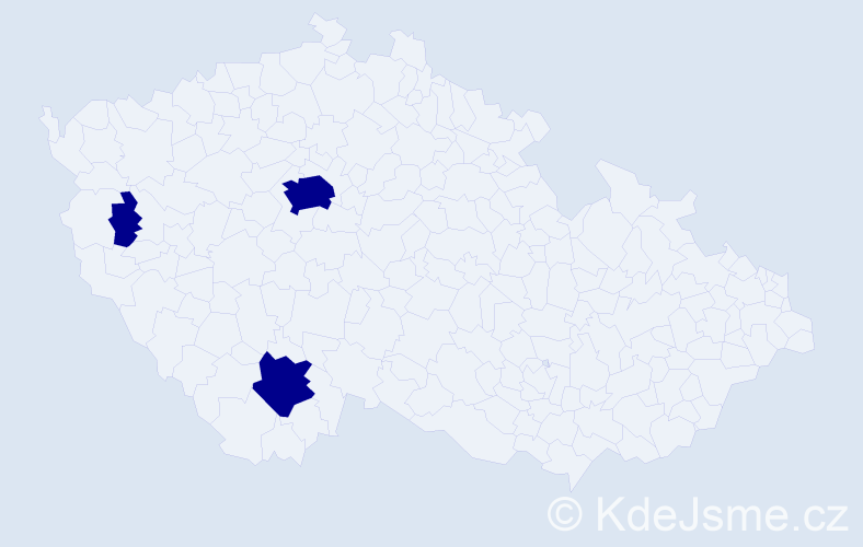 Příjmení: 'Wiktor', počet výskytů 3 v celé ČR