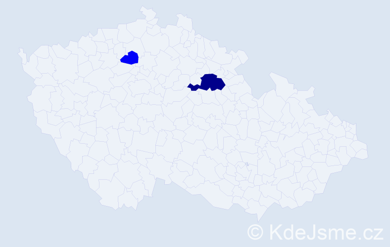 Příjmení: 'Andrašovská', počet výskytů 5 v celé ČR
