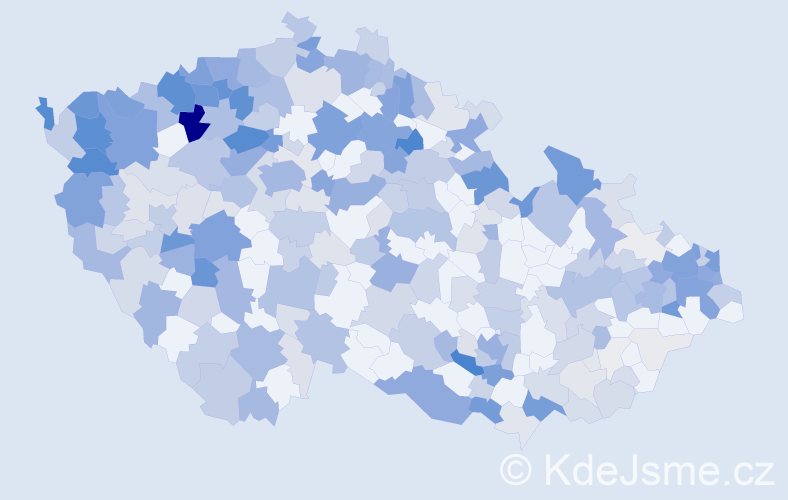 Příjmení: 'Tóthová', počet výskytů 1153 v celé ČR