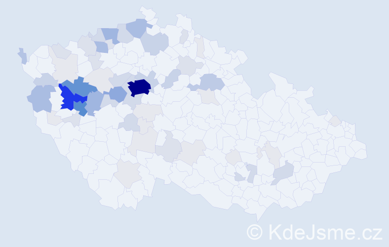 Příjmení: 'Krofta', počet výskytů 249 v celé ČR