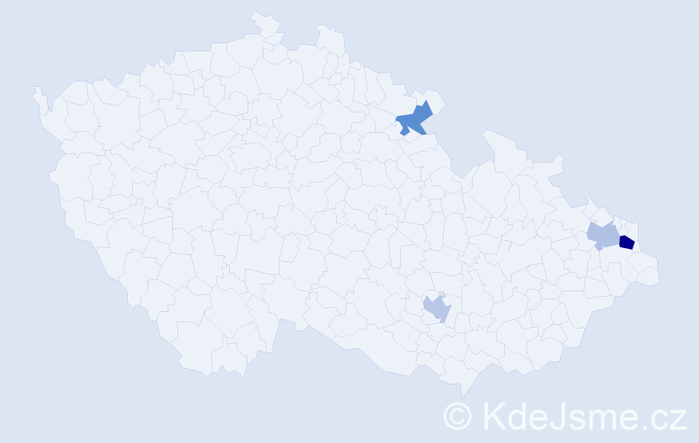 Příjmení: 'Koziarová', počet výskytů 6 v celé ČR