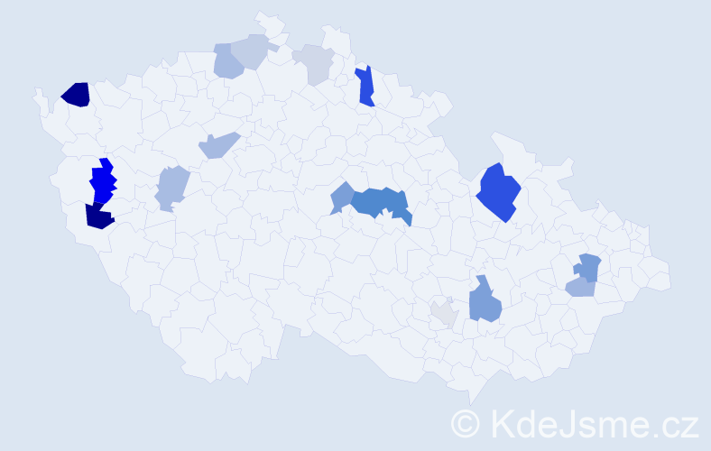 Příjmení: 'Hilpert', počet výskytů 33 v celé ČR