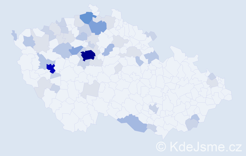 Příjmení: 'Rajchl', počet výskytů 147 v celé ČR