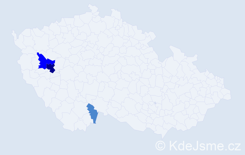 Příjmení: 'Rothmaier', počet výskytů 6 v celé ČR