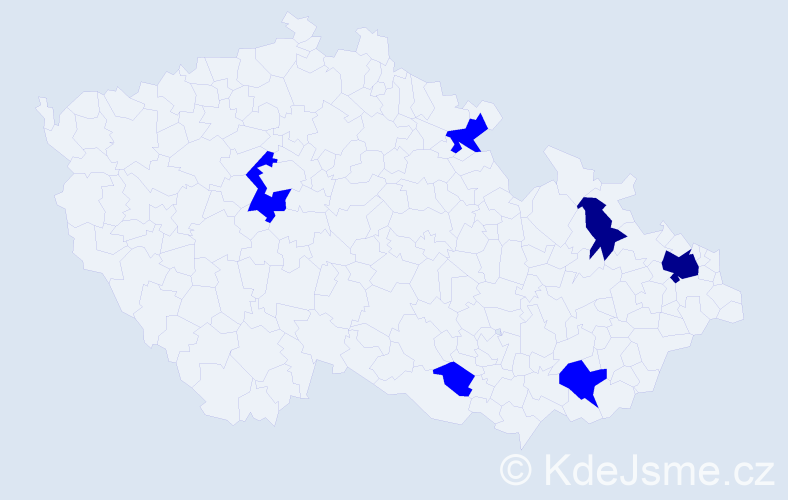 Příjmení: 'Breyer', počet výskytů 8 v celé ČR