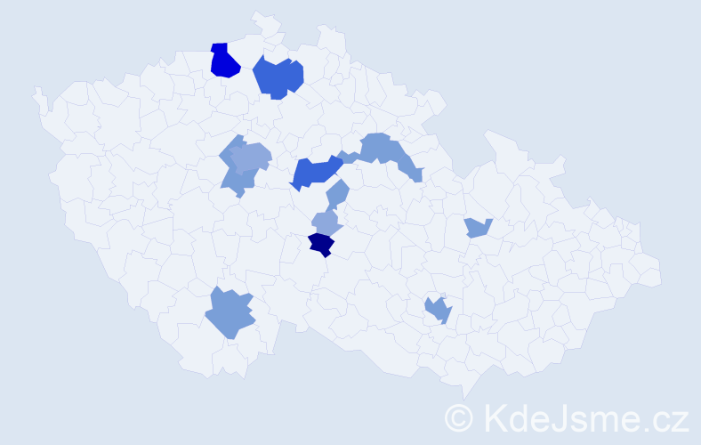 Příjmení: 'Kavříková', počet výskytů 37 v celé ČR
