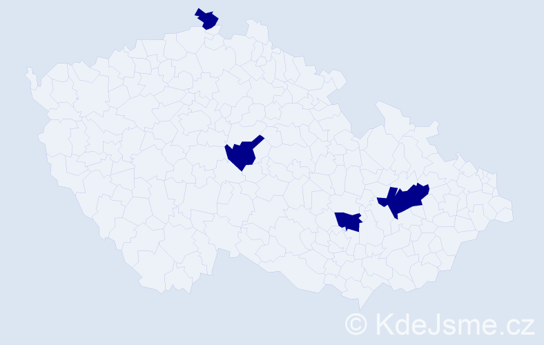 Příjmení: 'Tsedenbal', počet výskytů 4 v celé ČR