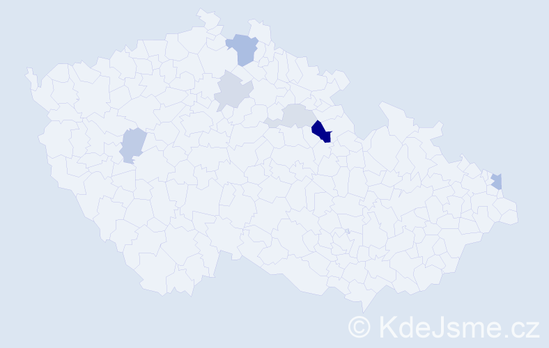 Příjmení: 'Adamčiak', počet výskytů 13 v celé ČR