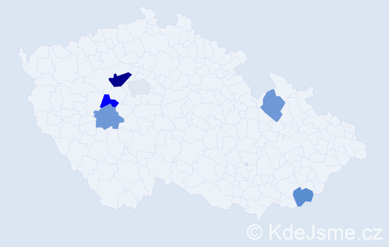Příjmení: 'Kerek', počet výskytů 9 v celé ČR