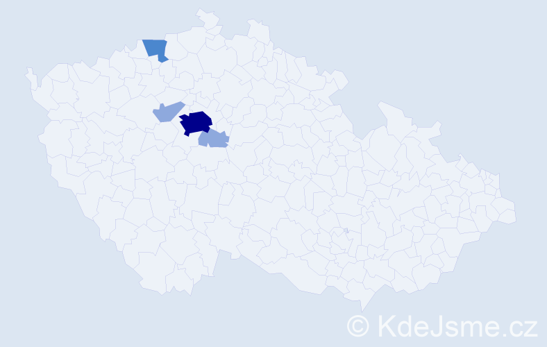 Příjmení: 'Laversová', počet výskytů 9 v celé ČR
