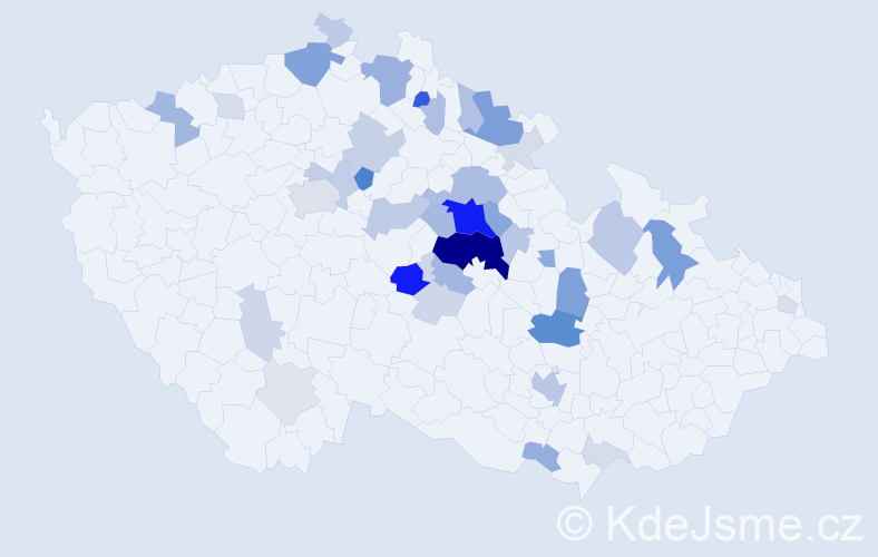 Příjmení: 'Burkoňová', počet výskytů 119 v celé ČR
