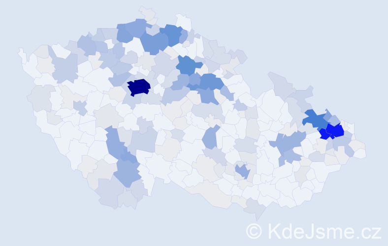 Příjmení: 'Řeháček', počet výskytů 893 v celé ČR