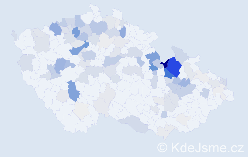 Příjmení: 'Reichl', počet výskytů 420 v celé ČR