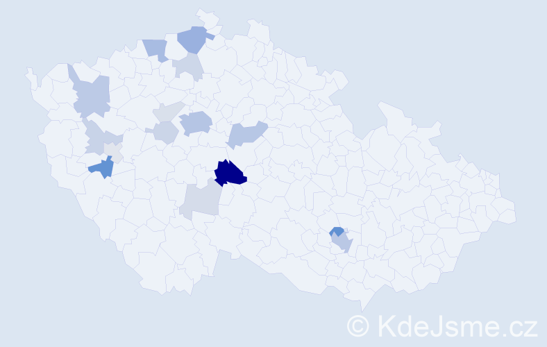 Příjmení: 'Mančalová', počet výskytů 51 v celé ČR