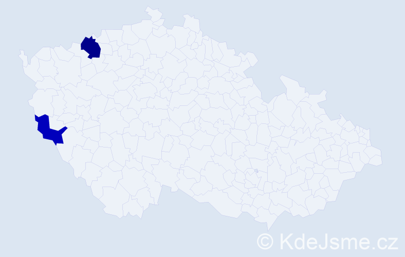 Příjmení: 'Kuessner', počet výskytů 3 v celé ČR
