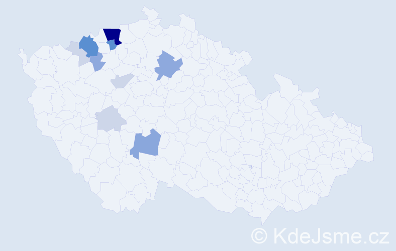 Příjmení: 'Vršata', počet výskytů 36 v celé ČR