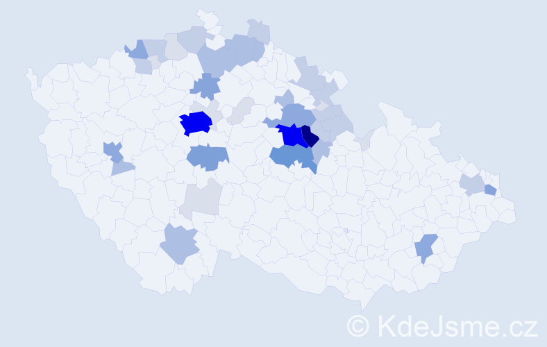 Příjmení: 'Bidlo', počet výskytů 146 v celé ČR
