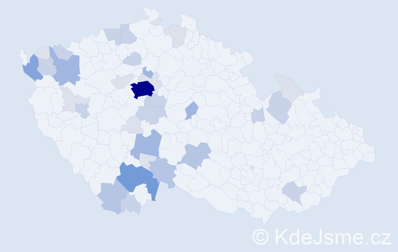 Příjmení: 'Kročák', počet výskytů 105 v celé ČR