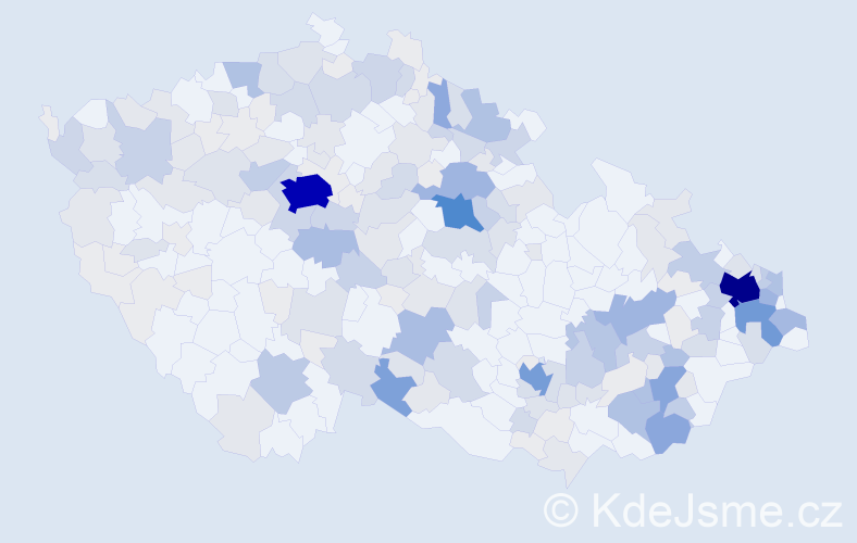 Příjmení: 'Urbancová', počet výskytů 818 v celé ČR