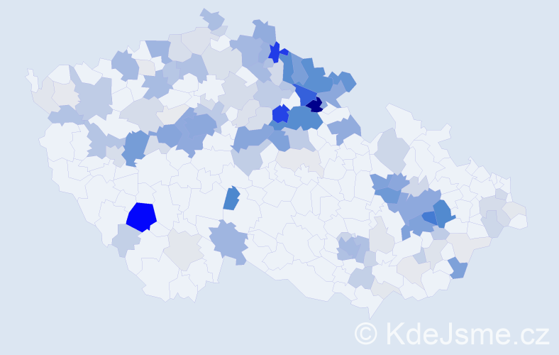 Příjmení: 'Pacáková', počet výskytů 489 v celé ČR