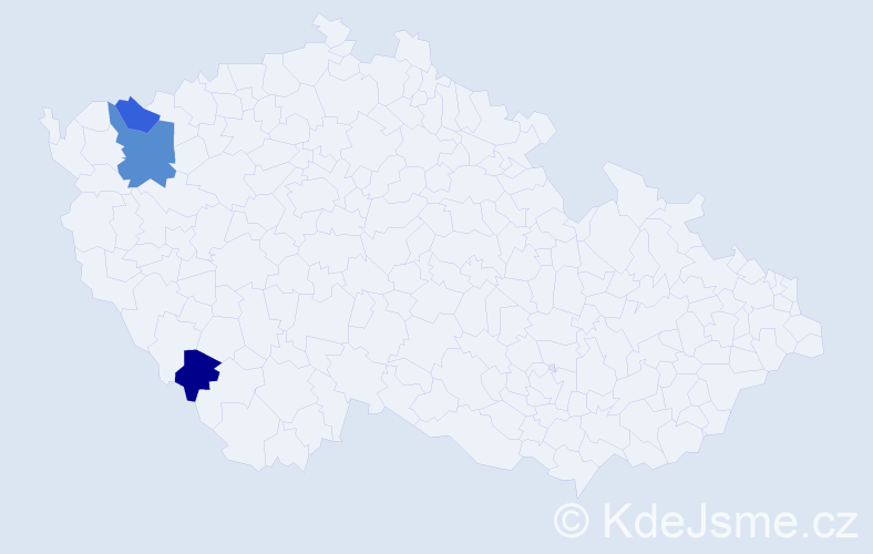 Příjmení: 'Zafčíková', počet výskytů 4 v celé ČR