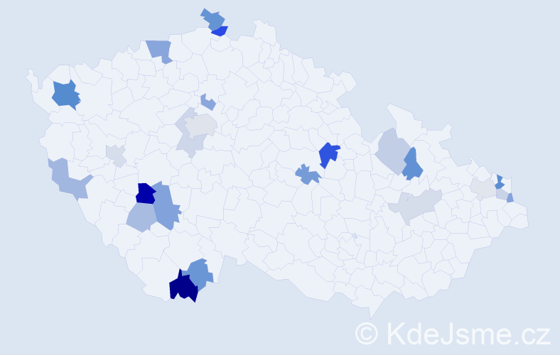 Příjmení: 'Talian', počet výskytů 42 v celé ČR