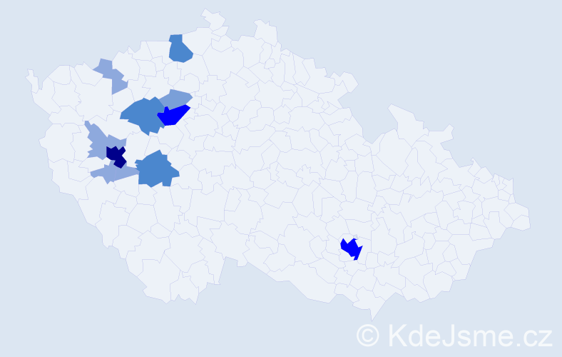 Příjmení: 'Pedálová', počet výskytů 32 v celé ČR