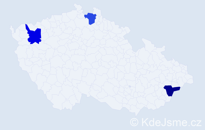 Příjmení: 'Vološ', počet výskytů 3 v celé ČR