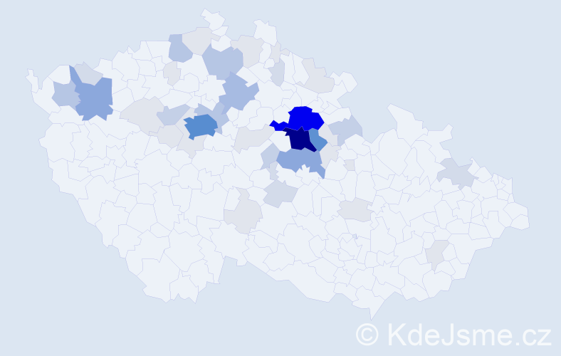 Příjmení: 'Bačinová', počet výskytů 158 v celé ČR