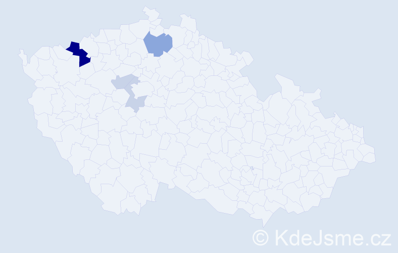 Příjmení: 'Pitterling', počet výskytů 10 v celé ČR