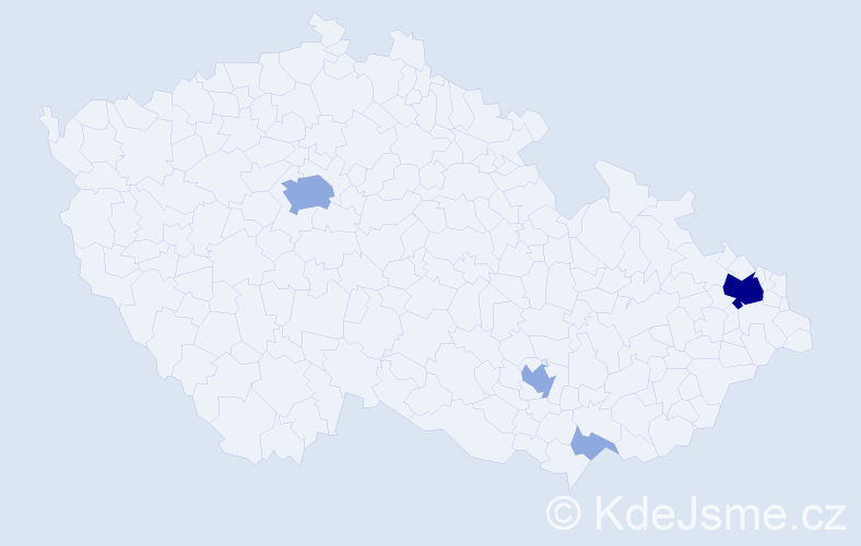 Příjmení: 'Obuch', počet výskytů 9 v celé ČR