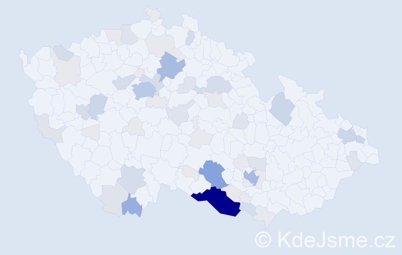 Příjmení: 'Auer', počet výskytů 173 v celé ČR