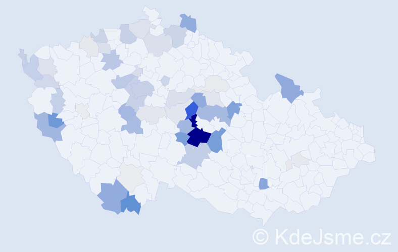 Příjmení: 'Merunková', počet výskytů 195 v celé ČR