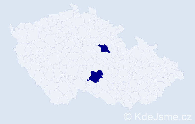 Příjmení: 'Lipcan', počet výskytů 2 v celé ČR