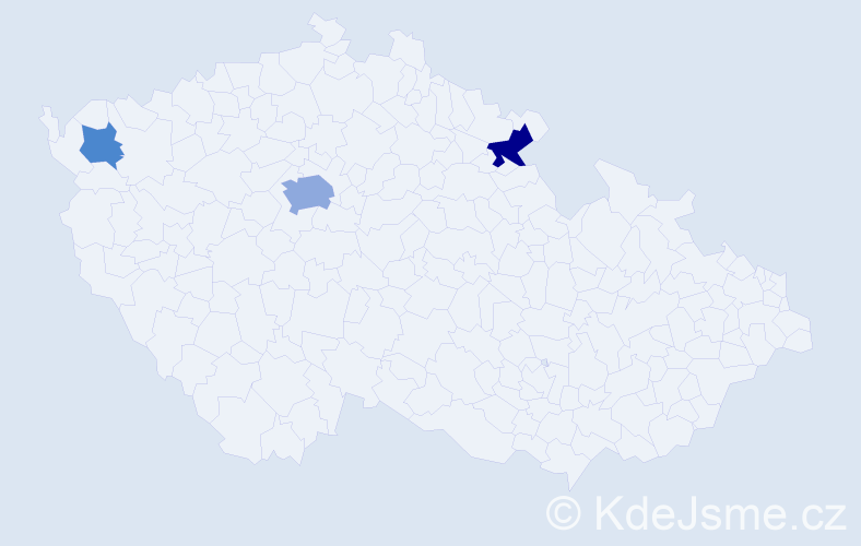 Příjmení: 'Mathová', počet výskytů 8 v celé ČR