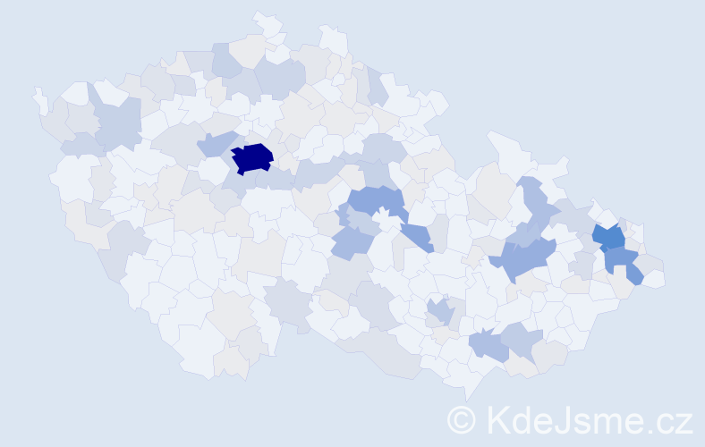 Příjmení: 'Nyklová', počet výskytů 480 v celé ČR