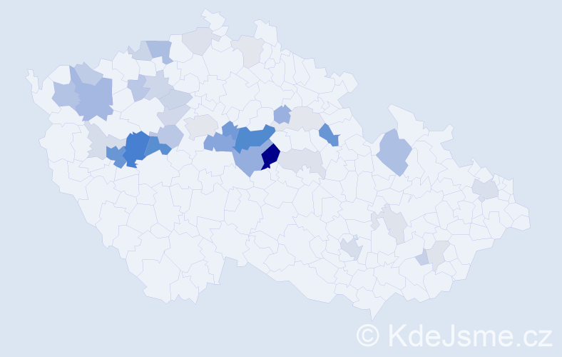 Příjmení: 'Karkoš', počet výskytů 103 v celé ČR