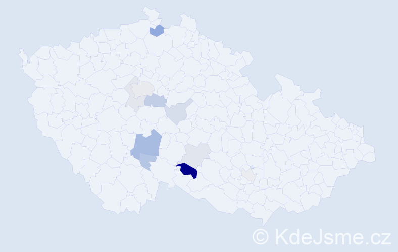 Příjmení: 'Pittauerová', počet výskytů 22 v celé ČR